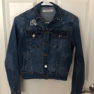 NanaMacs Distressed Denim Jean Jacket Blue